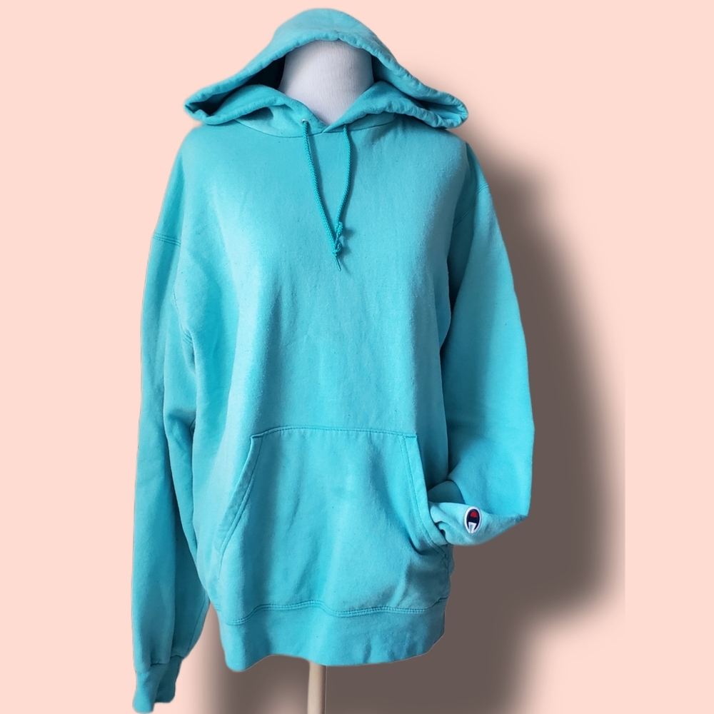 Champion, Med, Teal, Hoodie